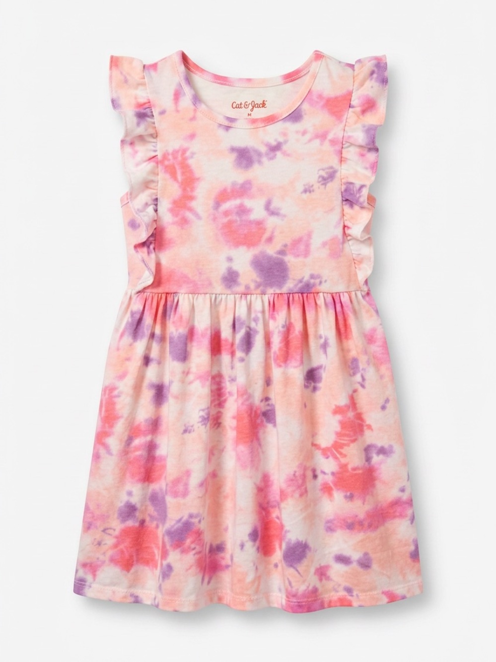 Cat & Jack Pink and Purple Tie-Dye Ruffle Dress